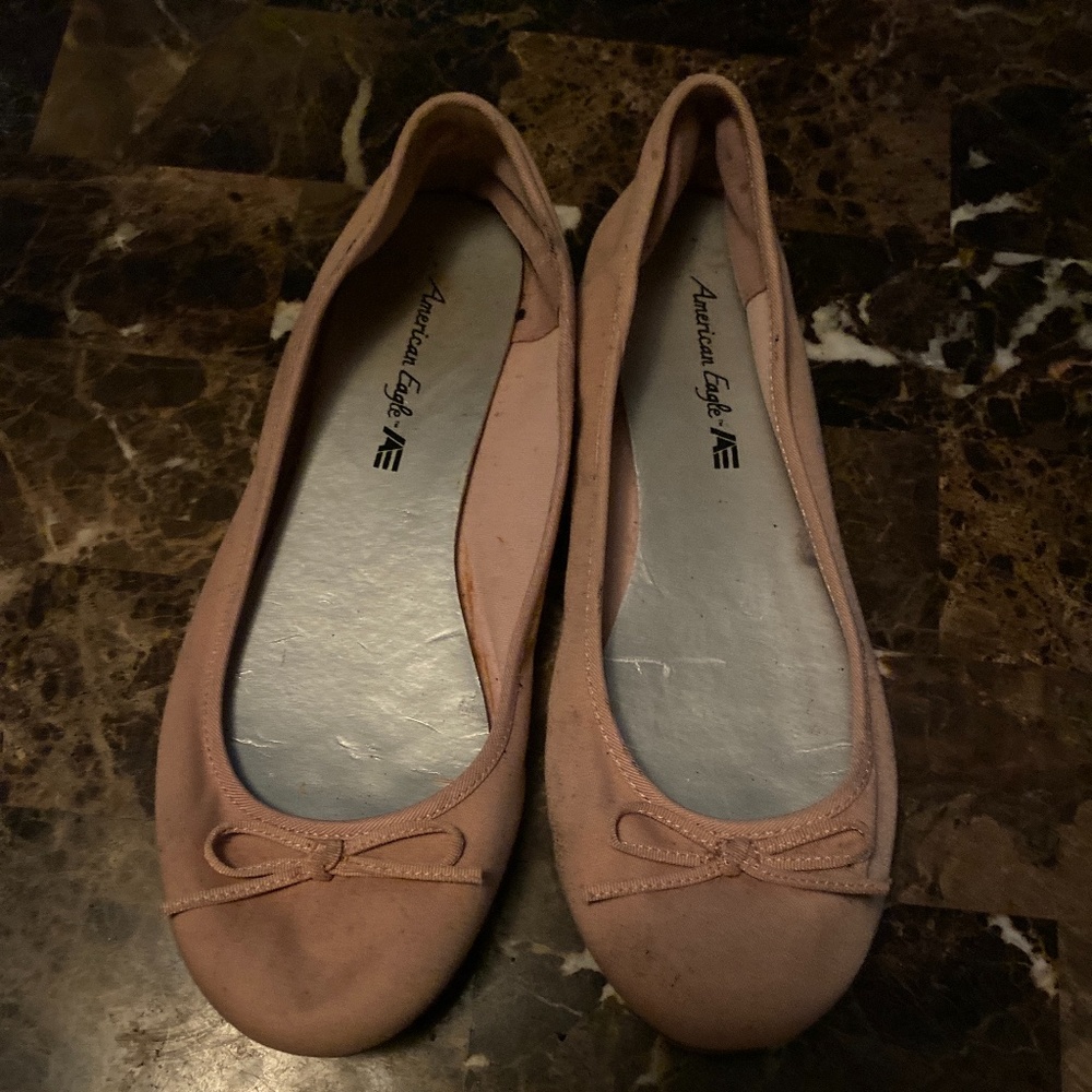 American  eagle pink ballet flats size 8